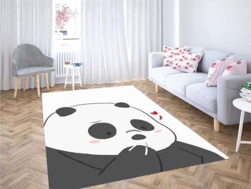 Panda Shy We Bare Bears Living Room Modern Carpet Rug