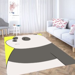 Panda With Cute Expression Carpet Rug