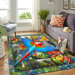 Parrot Macaw Quilt Mk Carpet Area Rug