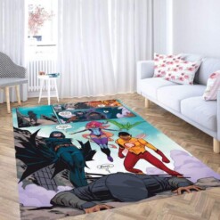 Part Of Comic Teen Titans Carpet Rug