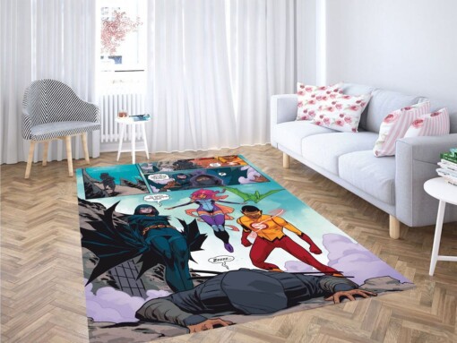 Part Of Comic Teen Titans Living Room Modern Carpet Rug