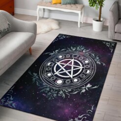 Pentagram Wicca Area Rug