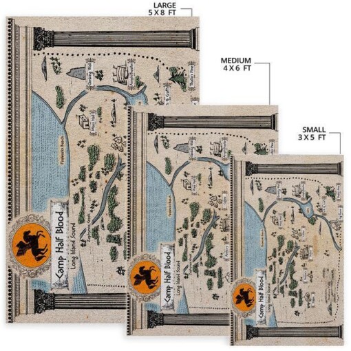 Percy Jackson Camp Half Blood Map Area Rug