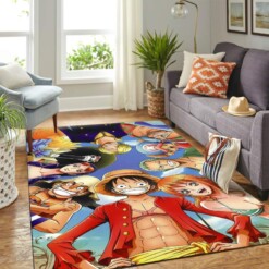 Personajes De Once Piece Carpet Floor Area Rug