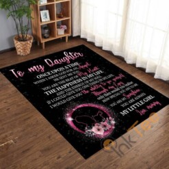 Personalized To My Daughter Custom Name For Kitchen Friends Living Room Bedroom Rug