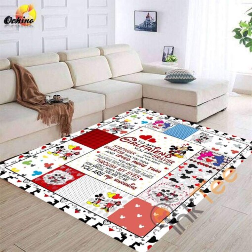 Personalized To My Girlfriend You Are Sunshine Mickey Bedroom Disney Lover Cozy Rug