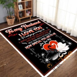 Personalized To My Husband Never Forget That I Love You Living Room Bedroom Wedding Gift Rug