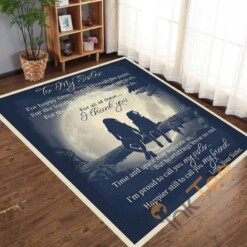 Personalized To My Sister Gift For Custom Name Kitchen Living Room Bedroom Rug