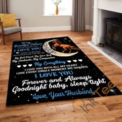 Personalized To My Wife Good Night Baby Living Room Bedroom Decoration Horse Lover Gift Rug