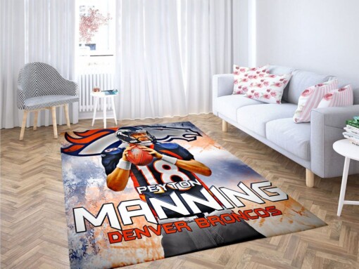 Peyton Manning Broncos Living Room Modern Carpet Rug