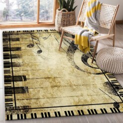 Piano Notes Rug  Custom Size And Printing