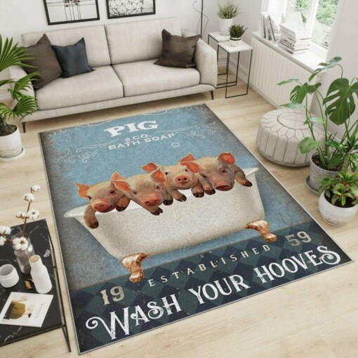 Pig Area Rug