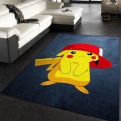 Pika Pika Pokemon Rug  Custom Size And Printing