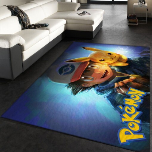 Pikachu Cute Pokemon Rug  Custom Size And Printing