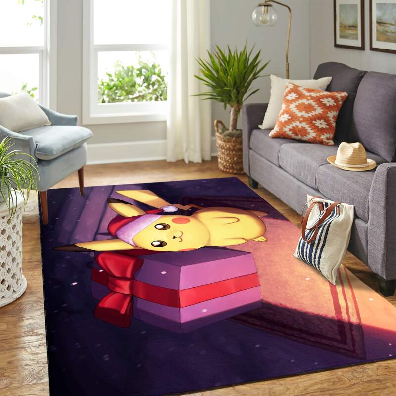 Pikachu En Navidad Carpet Floor Area Rug