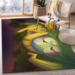 Pikachu Pokemon Movie Rug  Custom Size And Printing