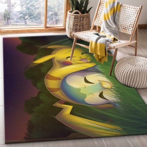 Pikachu Pokemon Movie Rug  Custom Size And Printing