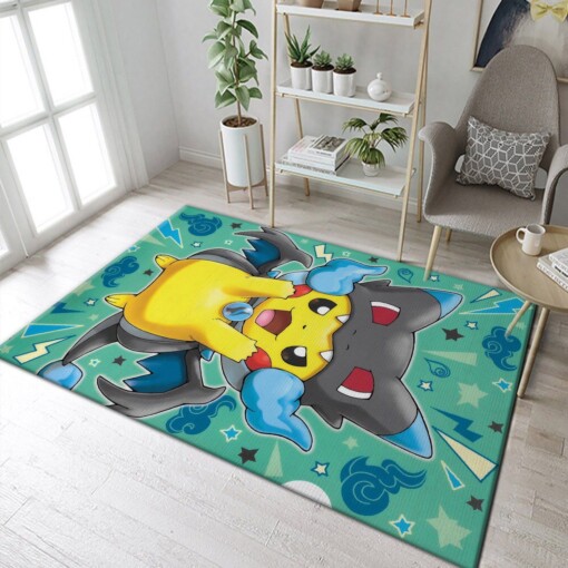 Pikachu Pokemon Rug  Custom Size And Printing
