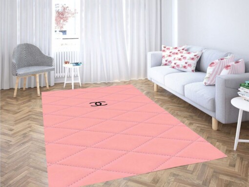 Pink Logo Wallpaper Living Room Modern Carpet Rug