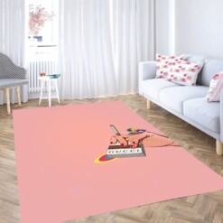 Pink Wallpaper Carpet Rug