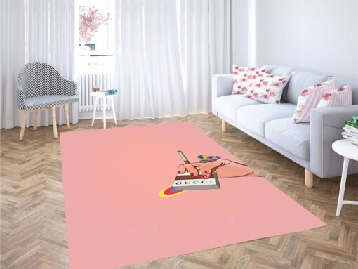 Pink Wallpaper Living Room Modern Carpet Rug