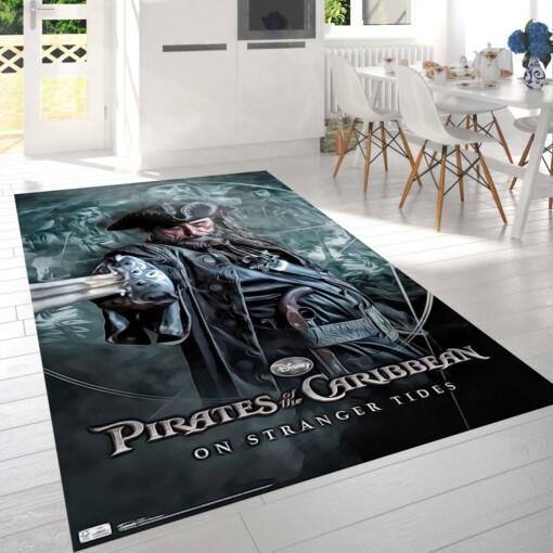 Pirates Of The Caribbean Blackbeard Rug  Custom Size And Printing