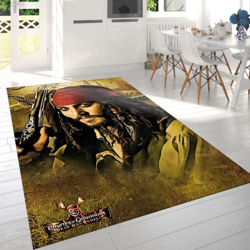 Pirates Of The Caribbean Johnny Depp Rug  Custom Size And Printing