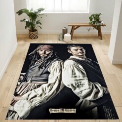 Pirates Of The Caribbean The Curse Of The Black Pearl Rug  Custom Size And Printing