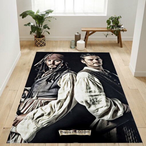 Pirates Of The Caribbean The Curse Of The Black Pearl Rug  Custom Size And Printing