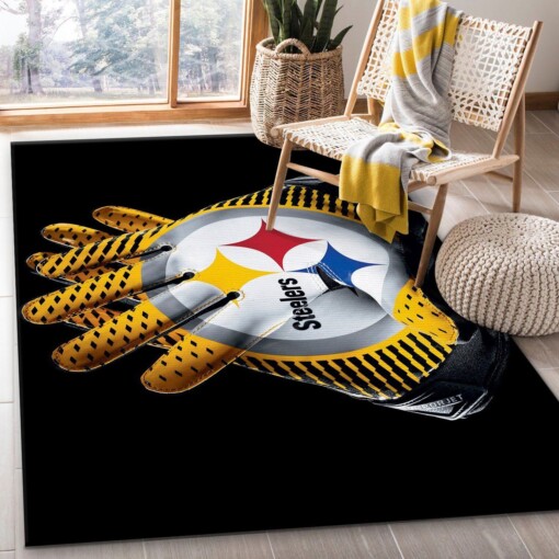 Pittsburgh Steelers Football Rug  Custom Size And Printing