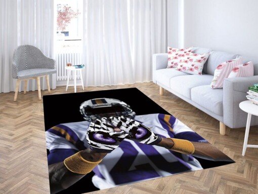 Player American Football Living Room Modern Carpet Rug