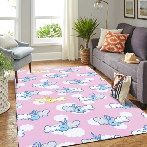 Pokemon Bird Pattern Carpet Floor Area Rug