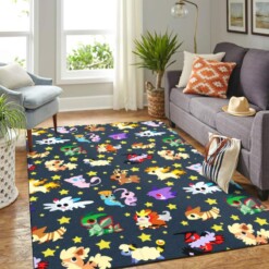 Pokemon Chibi Cute Dark Carpet Floor Area Rug