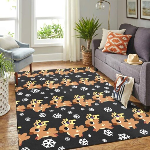 Pokemon Deer Pattern Carpet Floor Area Rug