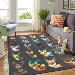 Pokemon Eeveelution Carpet Area Rug