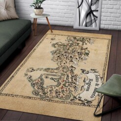 Pokemon Johto And Kanto Regions Vintage Map Area Rug