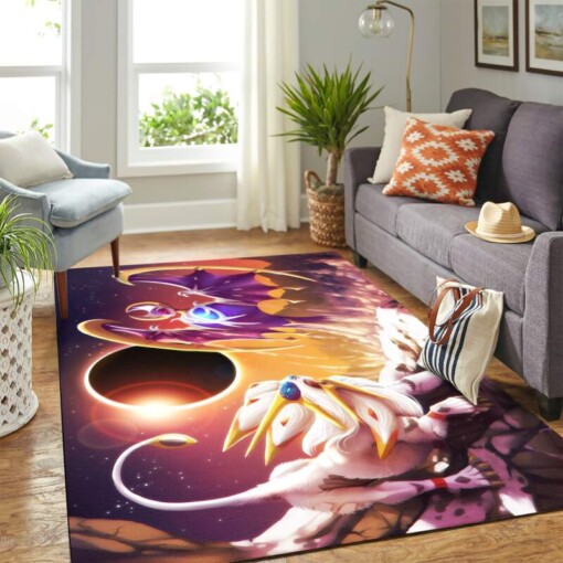 Pokemon Legendary Moon And Sun Carpet Area Rug