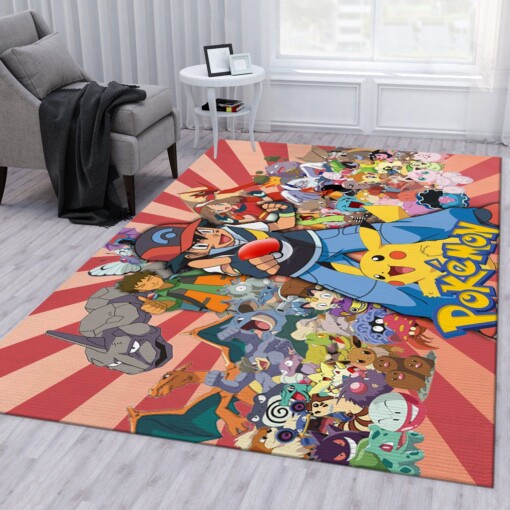 Pokemon Lets Go Pikachu Rug  Custom Size And Printing