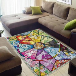 Pokemon Stained Glass Area Rug