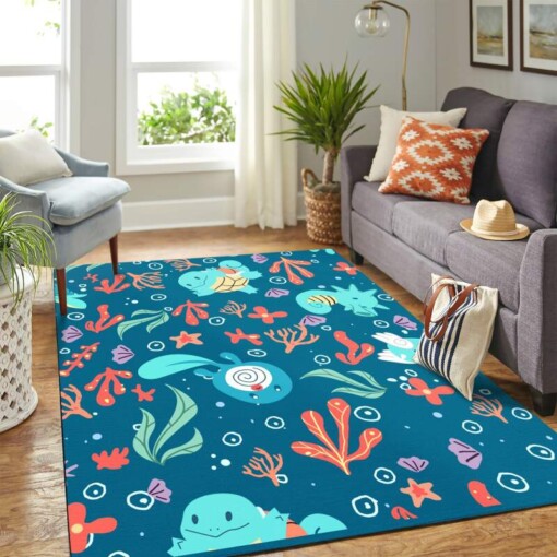 Pokemon Water Carpet Floor Area Rug