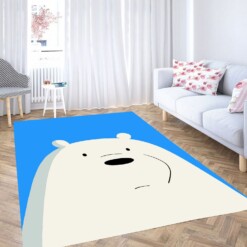 Poker Face Ice Bear Carpet Rug