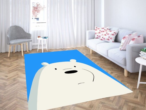 Poker Face Ice Bear Carpet Rug