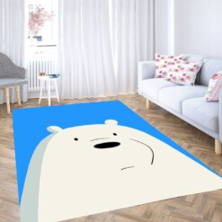 Poker Face Ice Bear Living Room Modern Carpet Rug