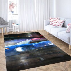 Police Car Cyberpunk Carpet Rug