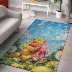 Pooh And Piglet Winnie The  Having Fun Disney Character Lover Rug