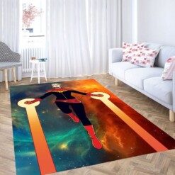 Pop Art Captain Marvel Living Room Modern Carpet Rug