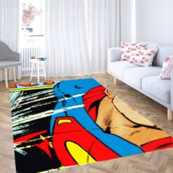 Pop Art Comic Superman Living Room Modern Carpet Rug