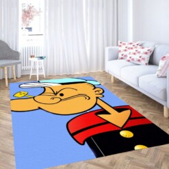 Popeye Cartoon Living Room Modern Carpet Rug