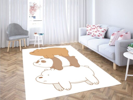 Pose We Bare Bears Living Room Modern Carpet Rug