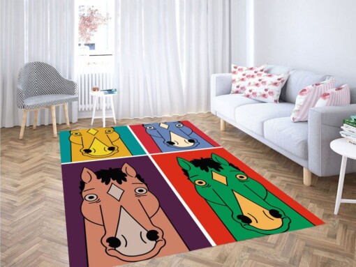 Potrait Bojack Horseman Living Room Modern Carpet Rug